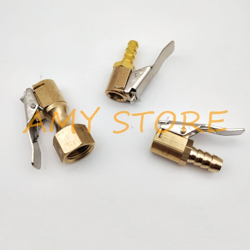 1Pc Car Auto Tire Valve Inflator Pneumatic Chuck Collect Air Quick Inflation Nozzle 6mm 8mm Hose Barbed 1/4\