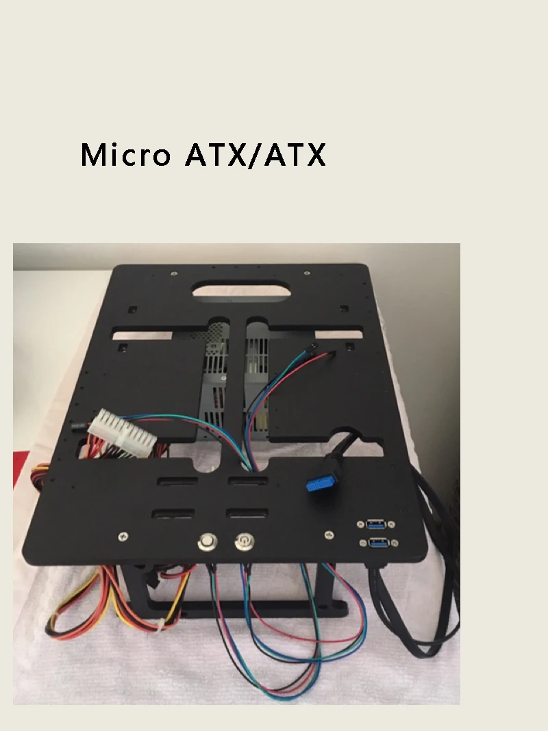 Banco de teste ao ar livre caso do computador mini itx matx atx quadro do computador usb 3.0 ventilador de refrigeração de água diy mod overclocking