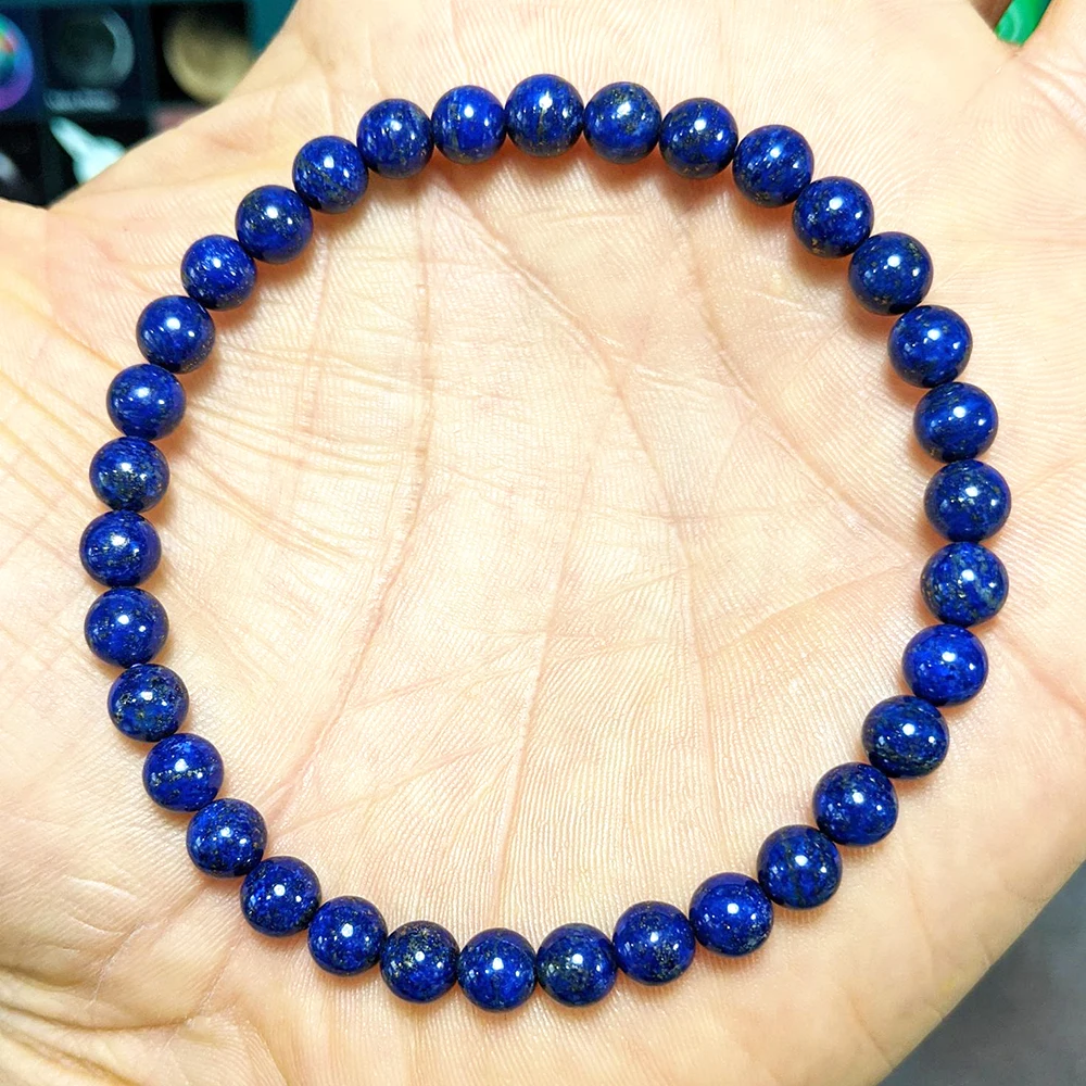 MG1191 AA Garde Natural 6 MM Lapis Lazuli Bead Bracelet for MEN No Dyes Treatment Natural Energy Gemstone Bracelet