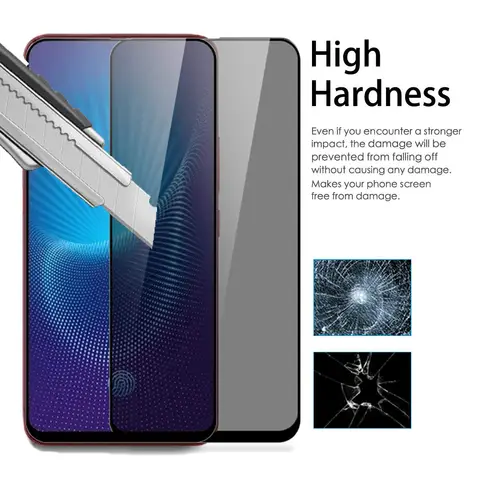 2Pcs Anti Spy 9H Tempered Glass For VIVO V15 Pro Y3 Y17 Y81 Y83 Y85 Y92 Y93 Y95 Y97 Y7S V11 Nex 2 Full Privacy Screen Protector