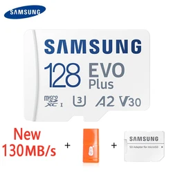 100% SAMSUNG 64gb 128gb 256gb 512GB TF(MicroSD) EVO artı 4K U3 V30 A2 okuma 130 MB/s yüksek hızlı konsolu tablet hafıza kartı okuyucu