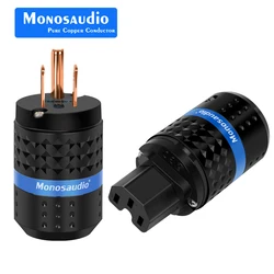 Monosaudio M102/F102 99.998% czysta miedź usa zasilanie prądem zmiennym wtyczka i złącze IEC320 C13 dla Audio DIY kabel zasilający