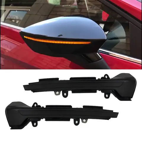 2x LED DYNAMISKA SPEGELBLINKERS REPEATERS PAR SEAT LEON 3 III 5F ITV BEKÄMTNING Sidospegelblinkers Sekventiellt ljus 6 best sales ITV - №4