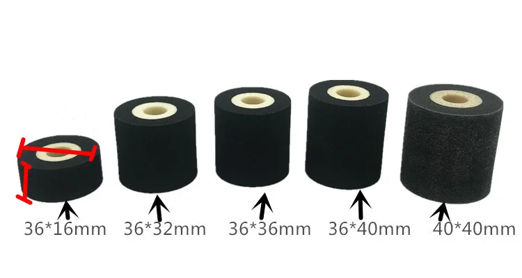 Black 36x16mm 36x32mm 36x36mm 36x40mm 36x35mm 40x40mm hot stamp coder ink roll for 380 coding sealing machine