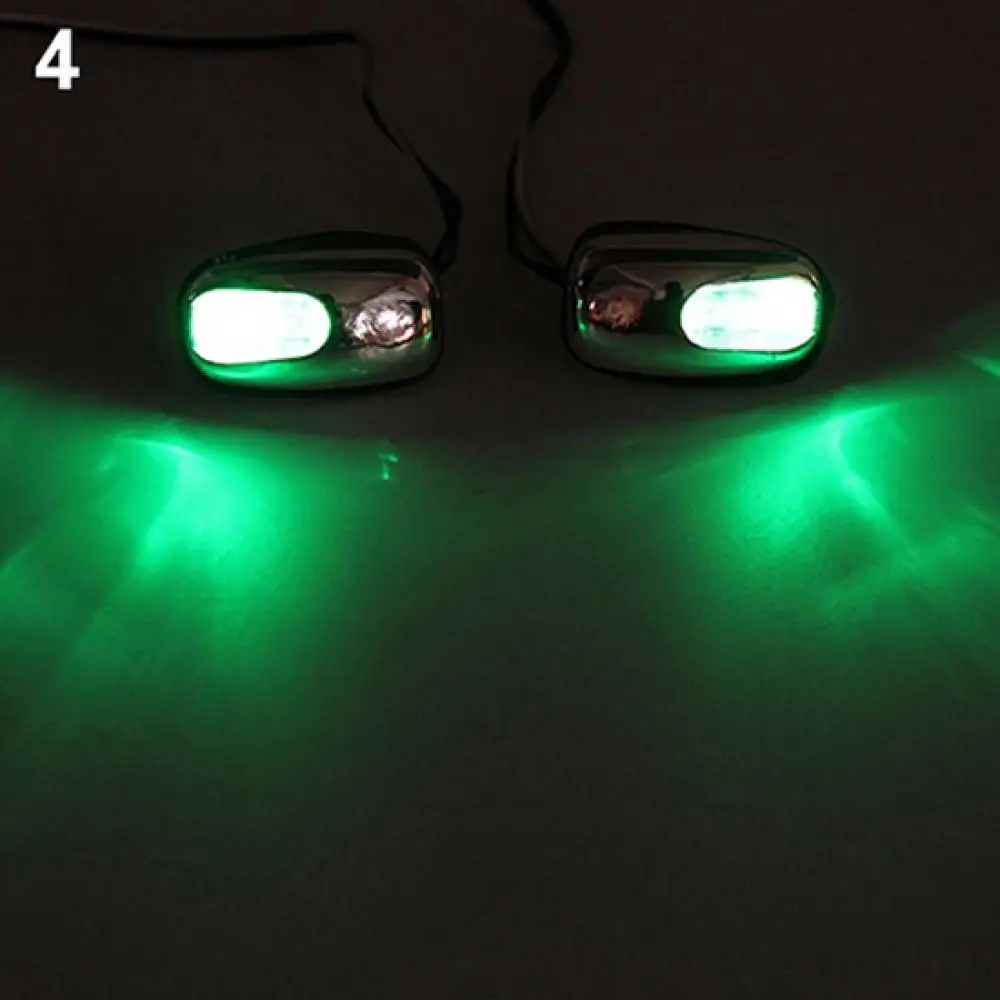 1 Pair Auto LED Light Windshield Windscreen Jet Spray Nozzle Wiper Washer Lamp