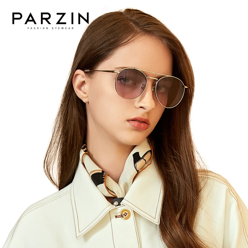 PARZIN Sunglasses Women Polarized Vintage Round Sun Glasses Female Shades Driving Glasses Party Lunette De Soleil Femme 91607