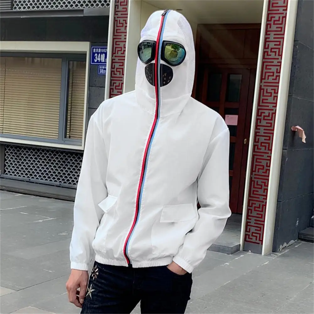 2023 Men/Women Jacket Hooded Glasses Sun Protection Clothing Ultra-man Jacket Alien Thin Windbreaker Fashion Couple Jacket