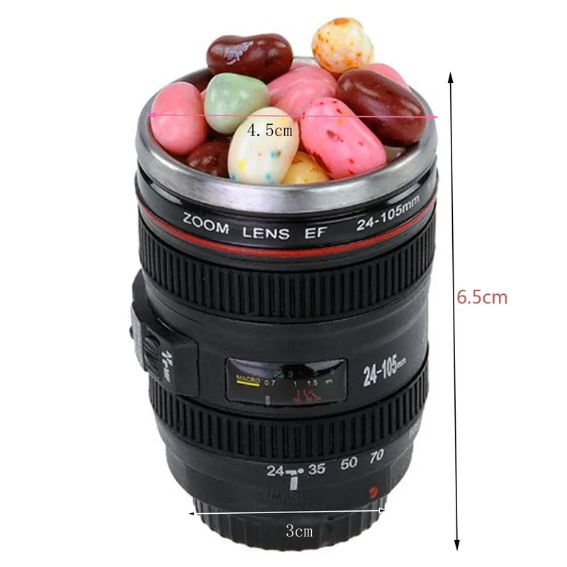 50ml Camera Lens Cups Mugs ABS+Stainless Steel Emulation Camera Thermos Cup Water Bottle Whisky Wine Cups For Outdoor Camping