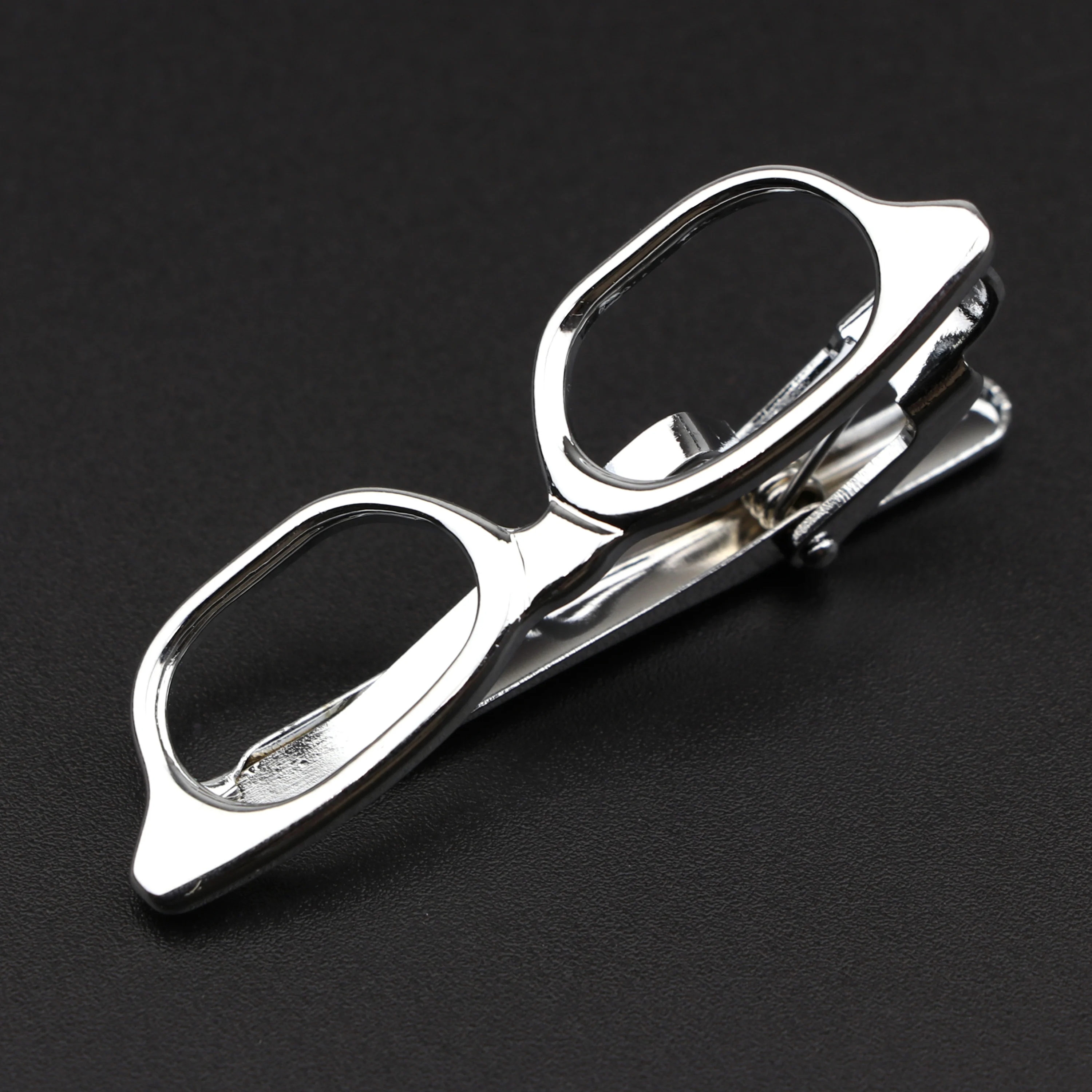 Quality Men's Classic Tie Clip Glasses Fish Airplane Fork Spoon Shape Metal Chrome Stainless Pin Clasp For Business Corbata Gift