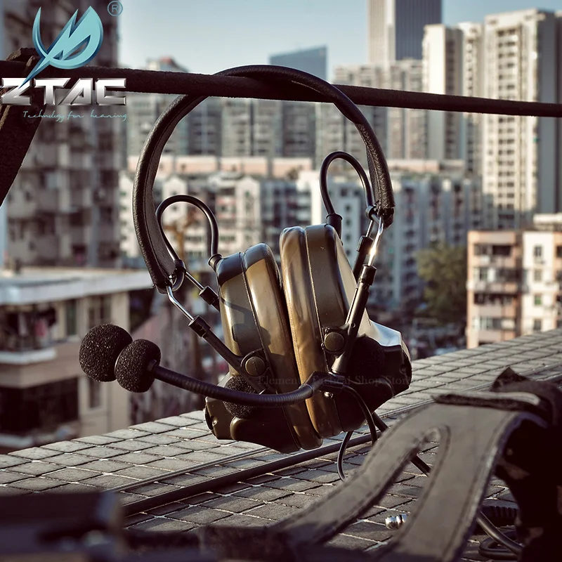 Z TAC Softai Tactical Headphones  Hunting Comta II  Pelto Active Pickup Noise Canceling Airsoft Military Headset Baofeng PTT