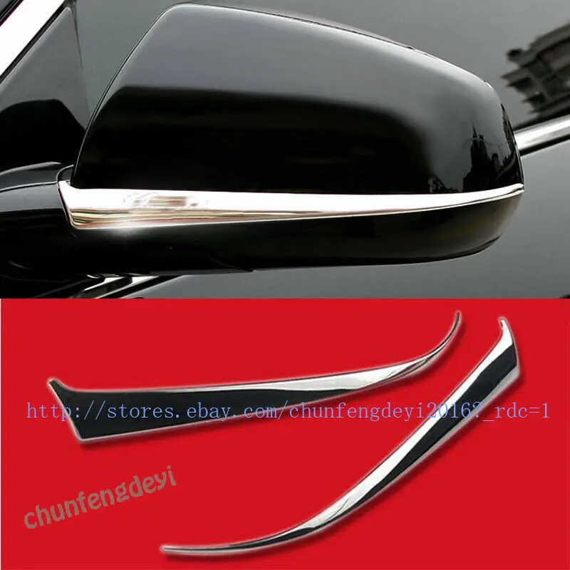 For Cadillac SRX 2010-2016 2pcs Stainless Side mirror Rearview Mirrors Cover Trim