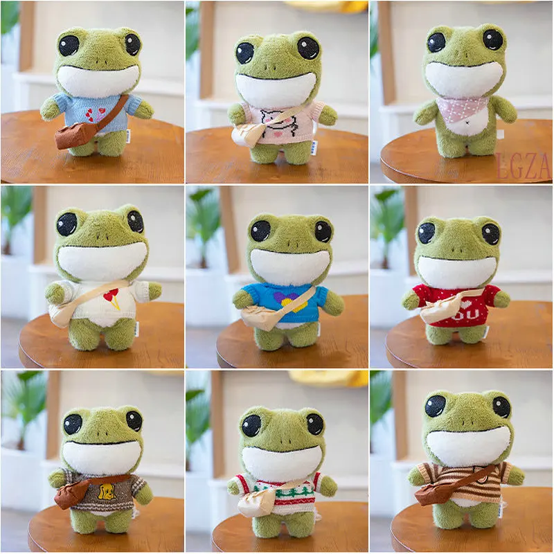 29cm 9 Styles Frog Plush Toys Various outfits Traveling frog Animal Stuffed Plush Doll Toys for Children Girlfriend