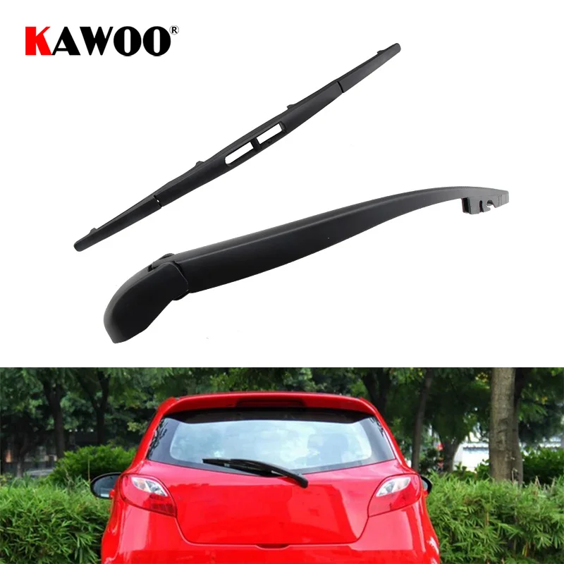 KAWOO Auto Car Rear Wiper Blade Rubber Back Window Wiper Arm For Mazda 2 355mm Hatchback 2008 2009 2010 2011 2012 2013 2014 2015