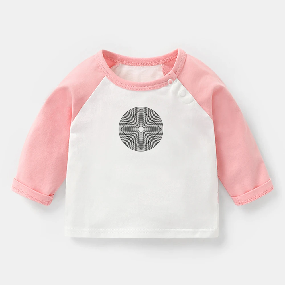 

Geometry FIG Illusion Art Find Your Tribe One Shot Center Design Newborn Baby T-shirts Toddler Raglan Color Long Sleeve Tee Tops