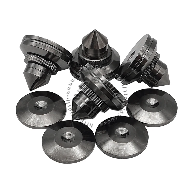 4PCS Speaker Copper Spike Isolation Shockproof Stand Feet Speaker Base Pads 28mm # Silver Black
