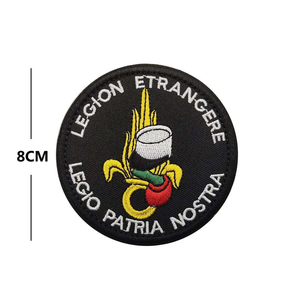 Francuski Legion Foreign Legion 8cm Naszywki do haftu Odznaki Emblemat Akcesoria Naszywki na rzepy do odzieży