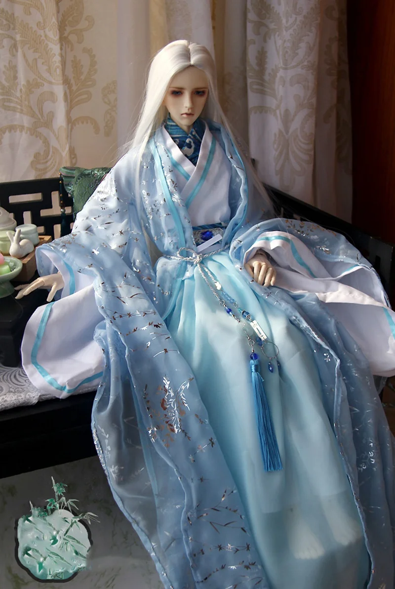 1/4 1/3 BJD Clothes Accessories Chinese Ancient Costume Hanfu Dress Warrior Outfit For BJD/SD ID72 Strong Uncle 80cm Doll A0699