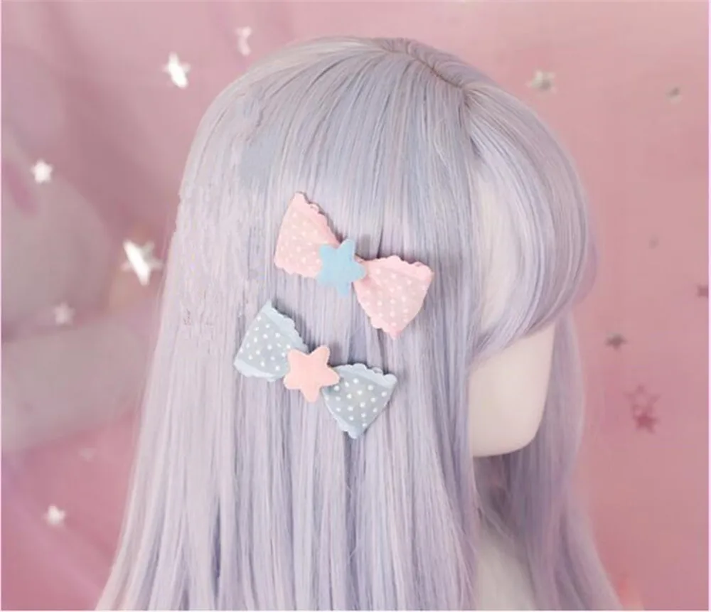 Mori Girl  Bowknot Hair clip Lolita Women's Kawaii Hair Pin Headwear Cosplay  Side clip B894