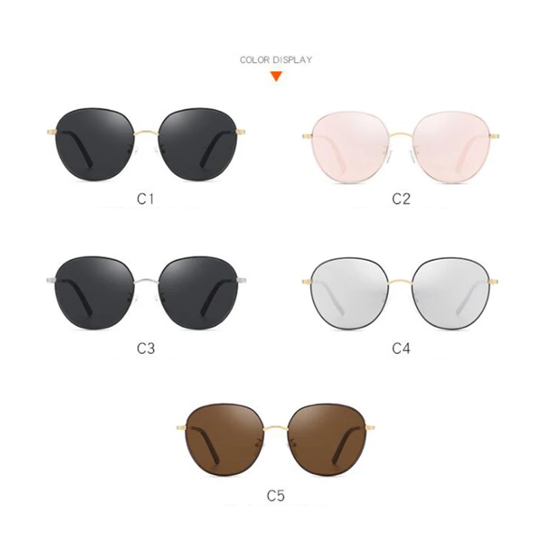 Women Hollow Oval Polarized Myopia Sunglasses Metal Hinge Minus Lens Round Prescription Sun Glasses Diopter 0 -0.5 -0.75 To -6.0