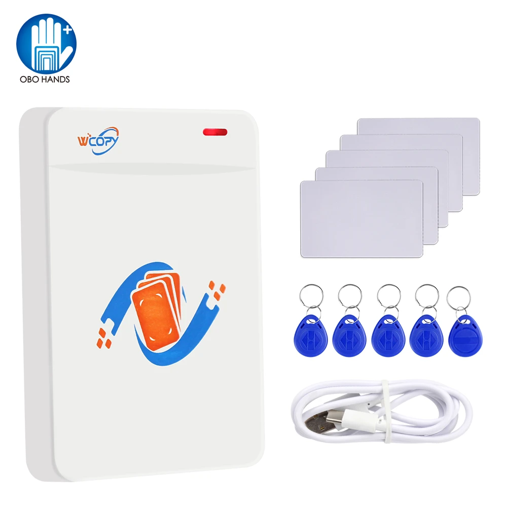 RFID Duplicator Copier Reader Writer 125KHz 13.56MHz NFC Smart USB Programmer Key fobs Card ID IC EM UID T5577 Tags Rewritable