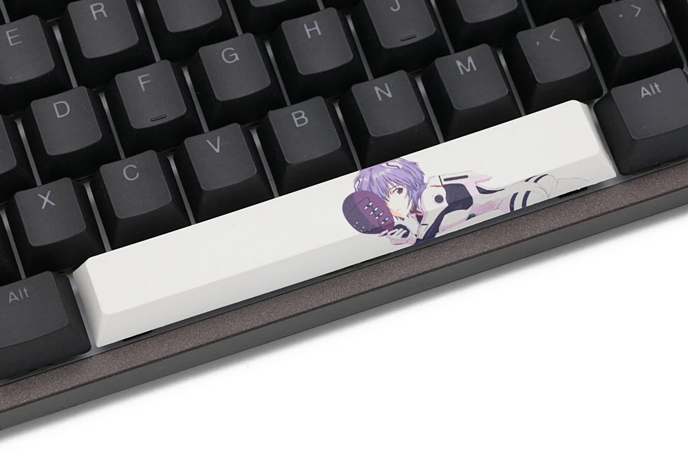 Novelty allover dye subbed Keycaps spacebar pbt custom mechanical keyboard Ayanami Rei  あやなみ レイ