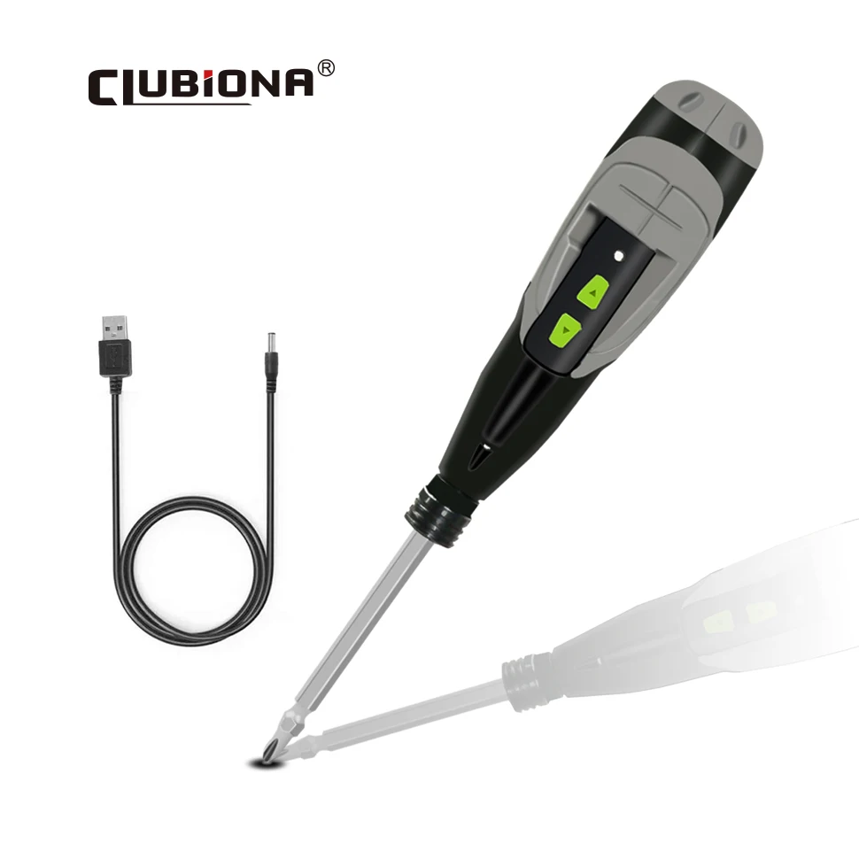 CLUBIONA Obeng Listrik Multifungsi Alat Perbaikan Kit Daya Led Bor Tanpa Kabel Genggam DIY Rumah Tangga