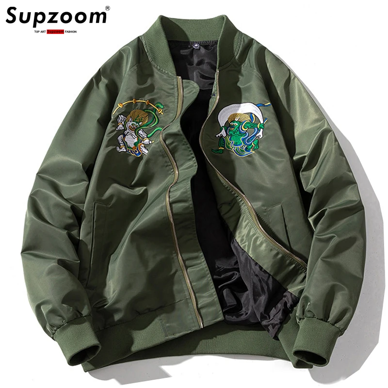 Supzoom 2022 New Arrival Top Fashion Embroidery Mens Jackets And Coats Top Fashion Yokosuka Air Force Pilot Jacket Baseball