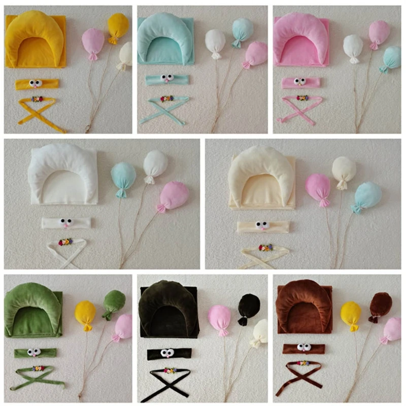 7 pçs newborn fotografia adereços cobertor do bebê lua travesseiro & decoração balão conjuntos para recém-nascidos posando foto tiro acessórios