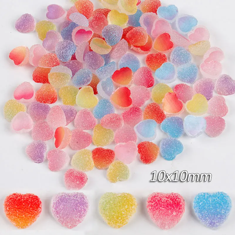 NEW Candy Gradient Color Star Love Fudge Cream Gum DIY Earrings Hair Accessories Jewelry Material Package Resin Accessories