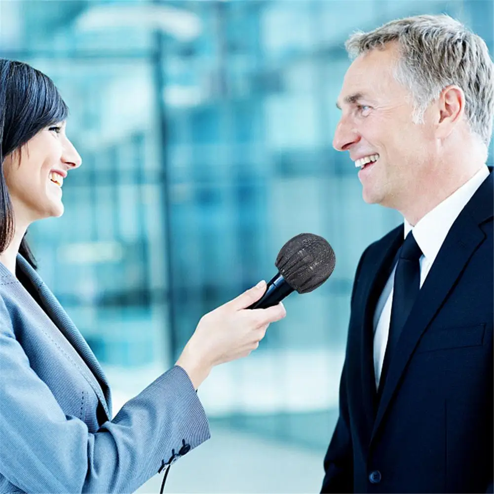 Cubiertas de micrófono no tejidas desechables, 100 Uds., para escenario, KTV, Bar, entrevista