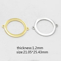 5pcs/lot DIY Stainless steel Hollow circle Pendant Mirror Polished Connector Charm Findings Jewelry Accessories for Hand Making