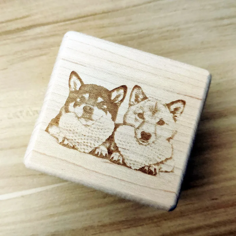 Angelagifts-Maple Wood Music Box, Wind Up Dog Pets Photo, Customized Engraved Photo, Personalized Birthday Gift for Girlfriend