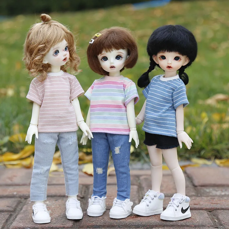 BjD 30CM Doll Fashion Skirt Striped Top Clothes Doll Accessories 1/6 YOSD SD BJD Doll Clothes Girl Gift Toy