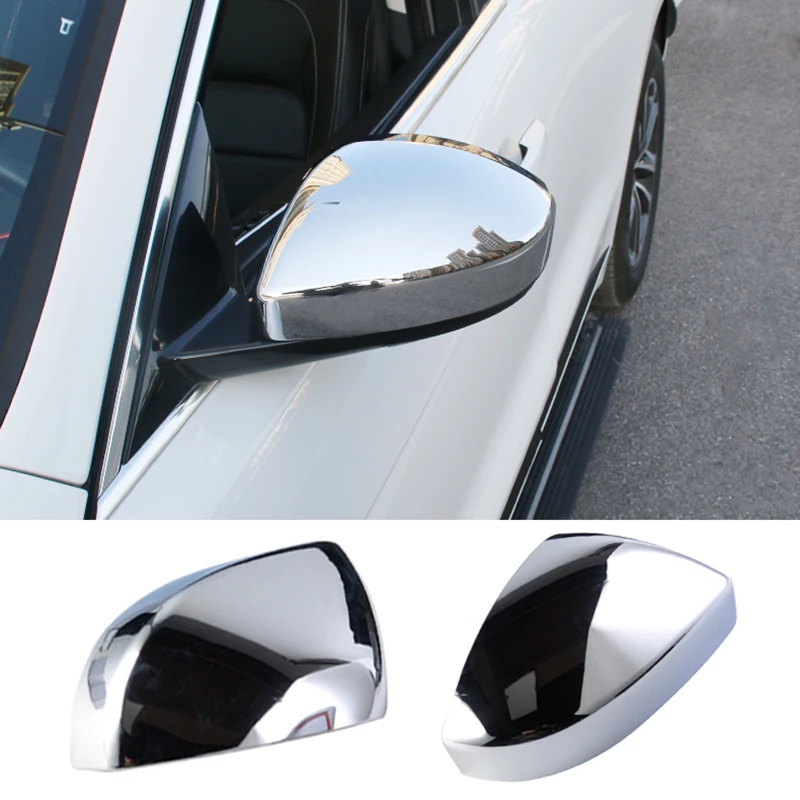 Fit For Jaguar F-PACE 2016-2020 ABS Chromed Side Wing Fender Rearview mirror cover trim 2pcs Car styling accessories