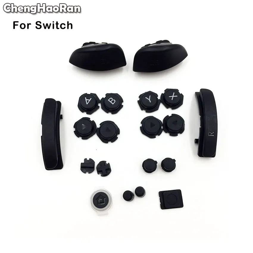 

ChengHaoRan Black Button For Switch NS Joy-Con L R ZL ZR Button ABXY D-Pad Button SL SR Buttons For Nintendo Switch Left Right C