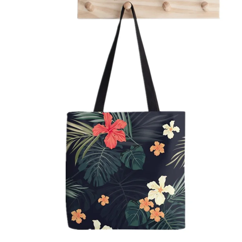 Shopper dark wild forest mushrooms Printed Tote Bag women Harajuku shopper handbag girl Shoulder shopping bag Lady Canvas Bag