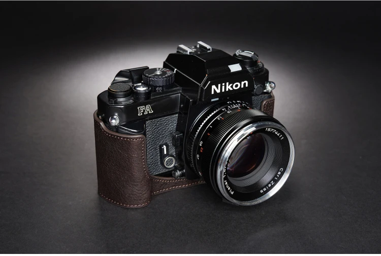Nikon FA カメラ用デザイン手作り本革カメラハーフケースカバーバッグ