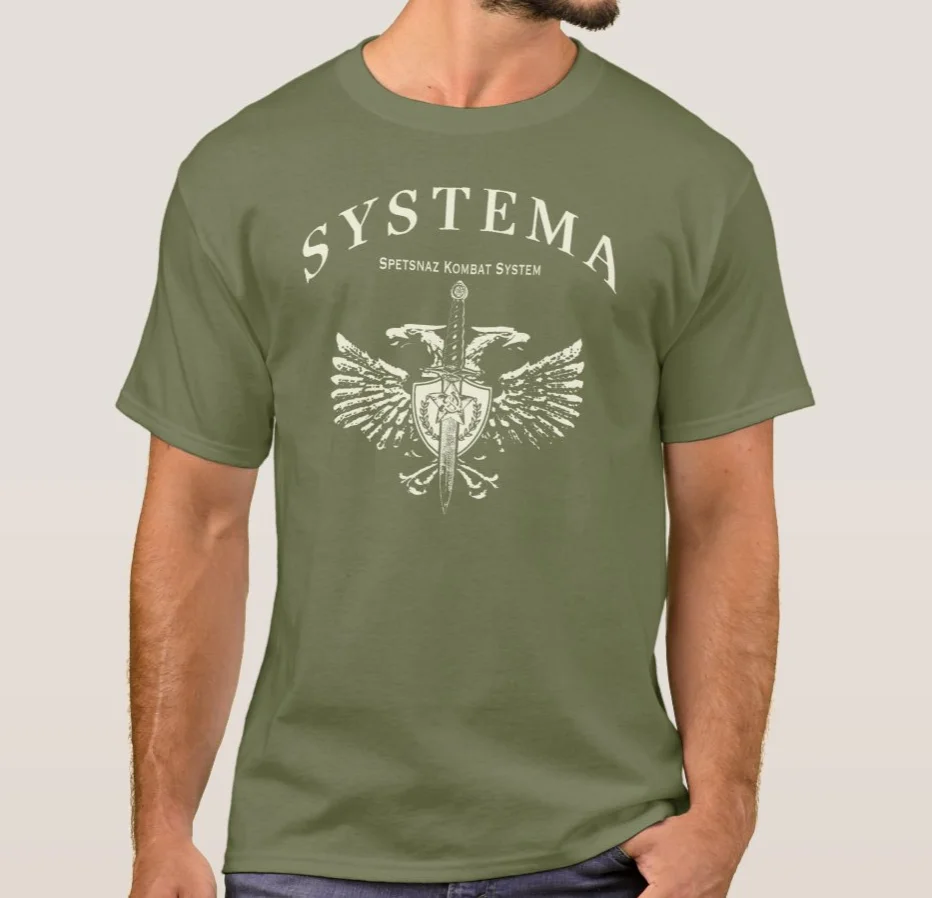 SYSTEMA Soviet Union Russian Spetsnaz Hand Combat System badge T-Shirt. Summer Cotton O-Neck Short Sleeve Mens T Shirt New S-3XL