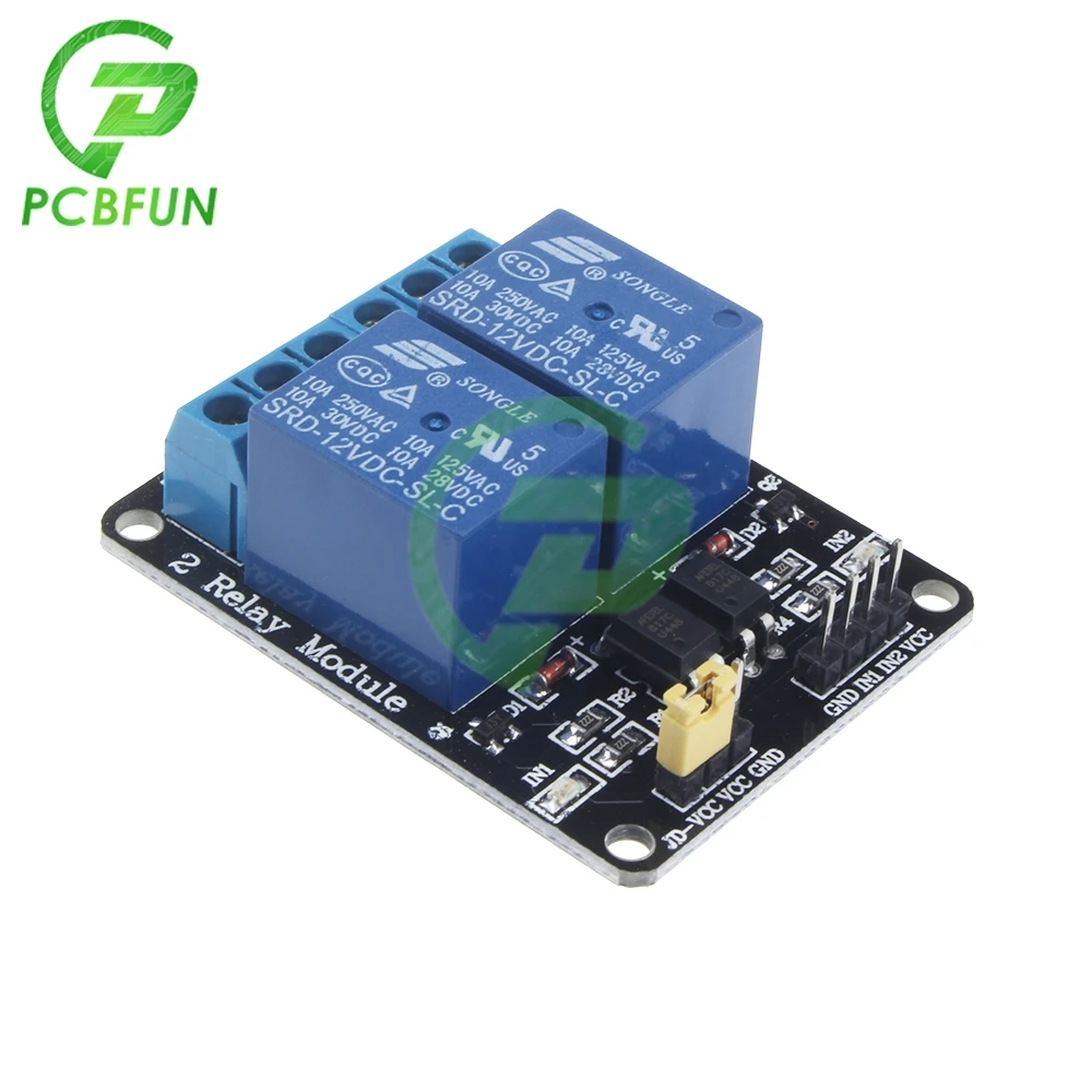 12V 2-Channel 2 Channel Relay Module Shiled Relay Expansion Board Low Level Triggered For Arduino ARM PIC AVR DSP Electronic TOp