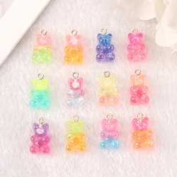 32Pcs 16*10mm Resin Gummy Bear Charms Flatback Findings For  DIY Making