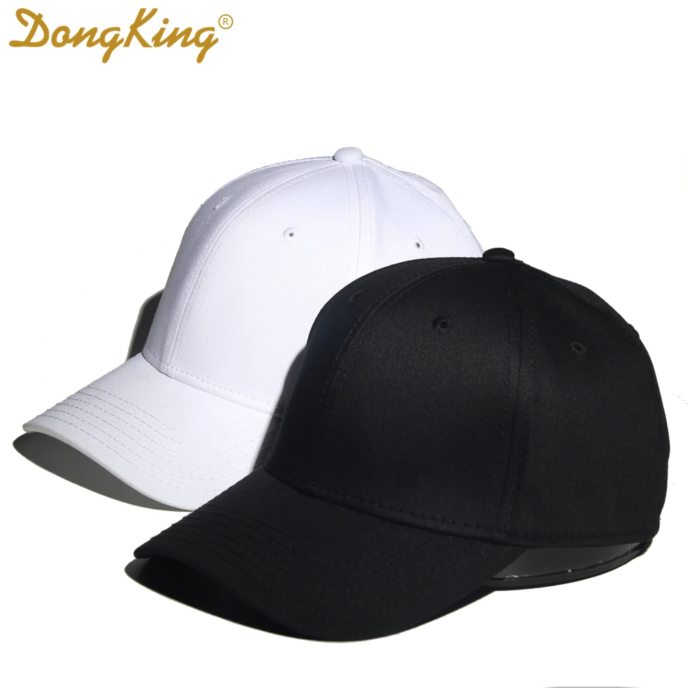 DongKing New Flex Cap Solid Fitted Cotton baseball Caps Elastic Sweat Band Original Classic Hats Sun Hat Curved Visor Normal