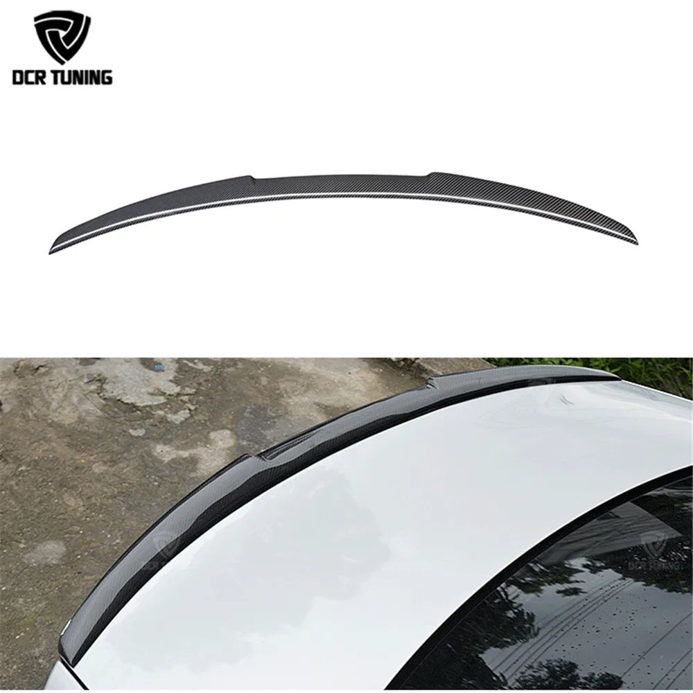 M4 Style Carbon Fiber Rear Trunk Spoiler Lip for Audi A4 B8 Carbon Spoiler Carbon firber wing 4-Door Sedan 2009 2010 2011 2012