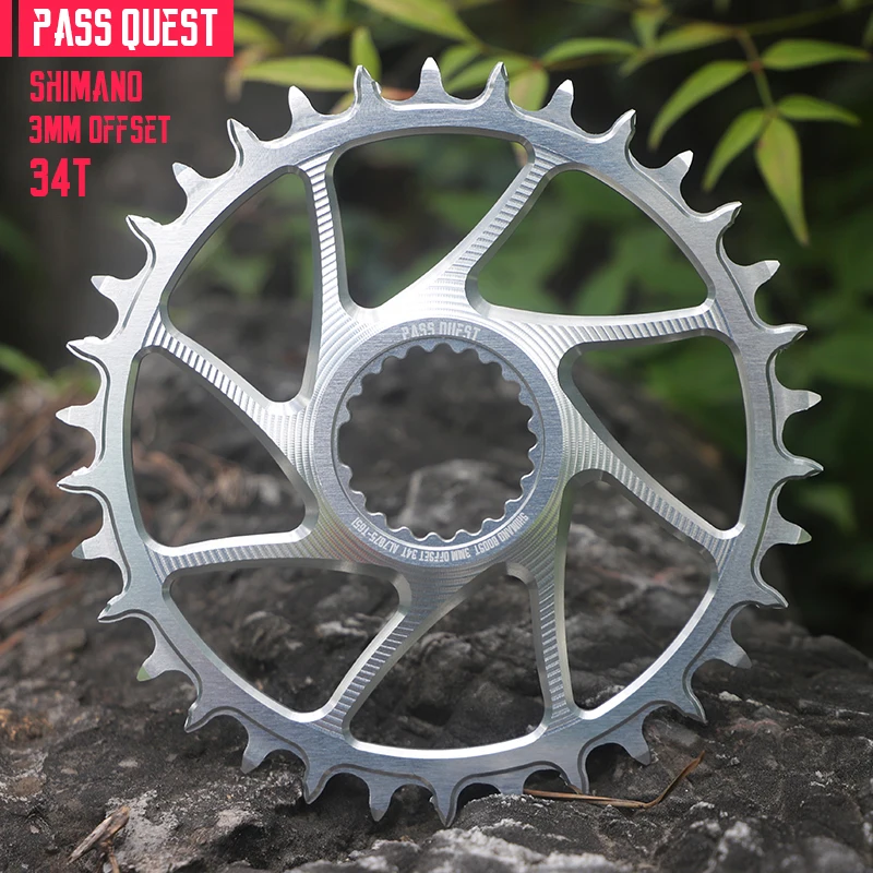 For Deore Xt M7100 PASS QUEST 3mm 6mm Offset Bike Chainring 28T 38T MTB Narrow Wide Bicycle Chainwheel M8100 M9100 12S Crankset