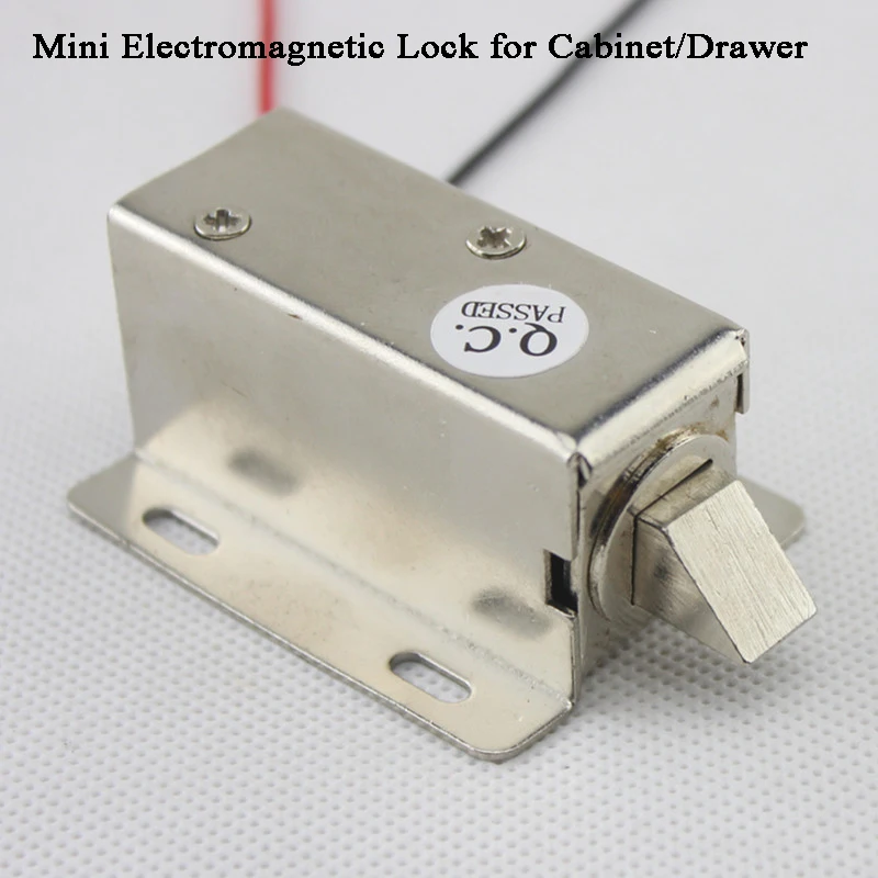 DC 12V  Electronic latch Electric magnetic lock Mini Cabinet lock Electromagnetic deadbolt File Case Locker Drawer lock