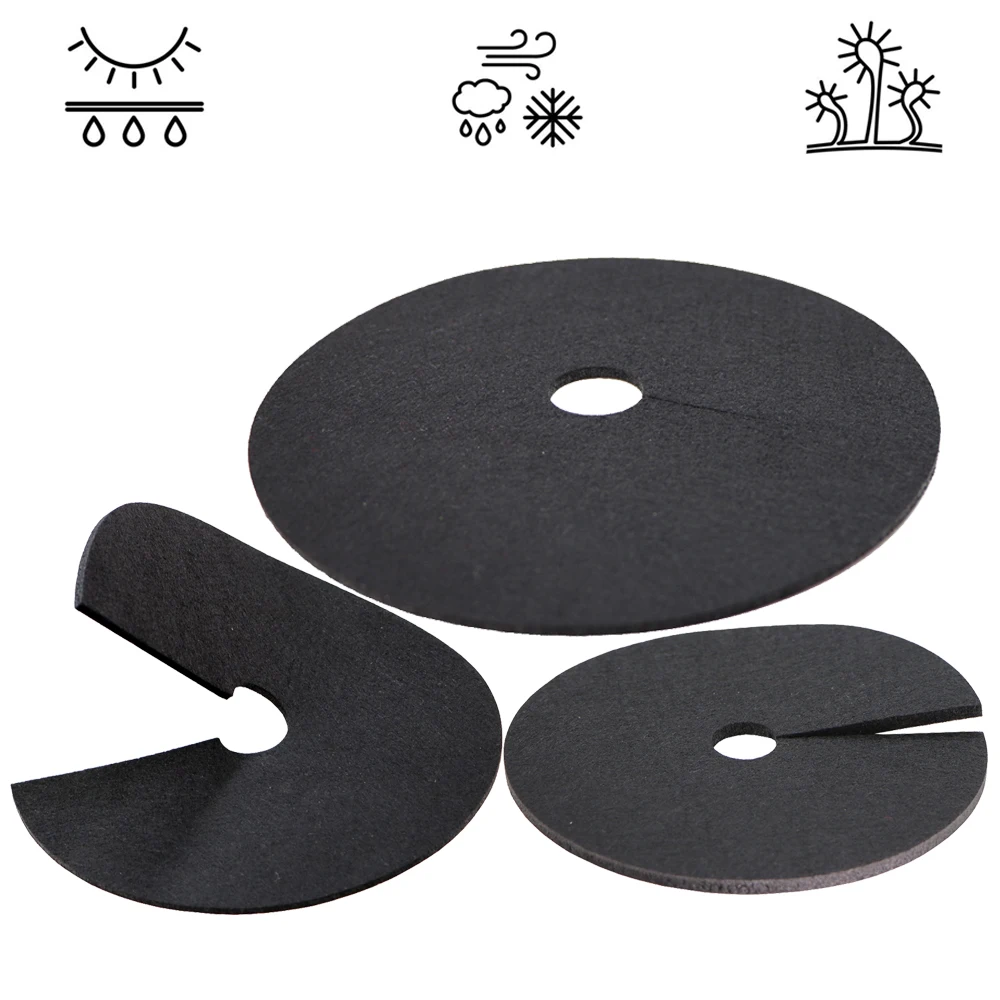 

2PCS 2MM Thickness Round Moisturizing Weed Barrier Mats Garden Orchard Tree Grow Ground Cover Mulch Block Degradable Fabric