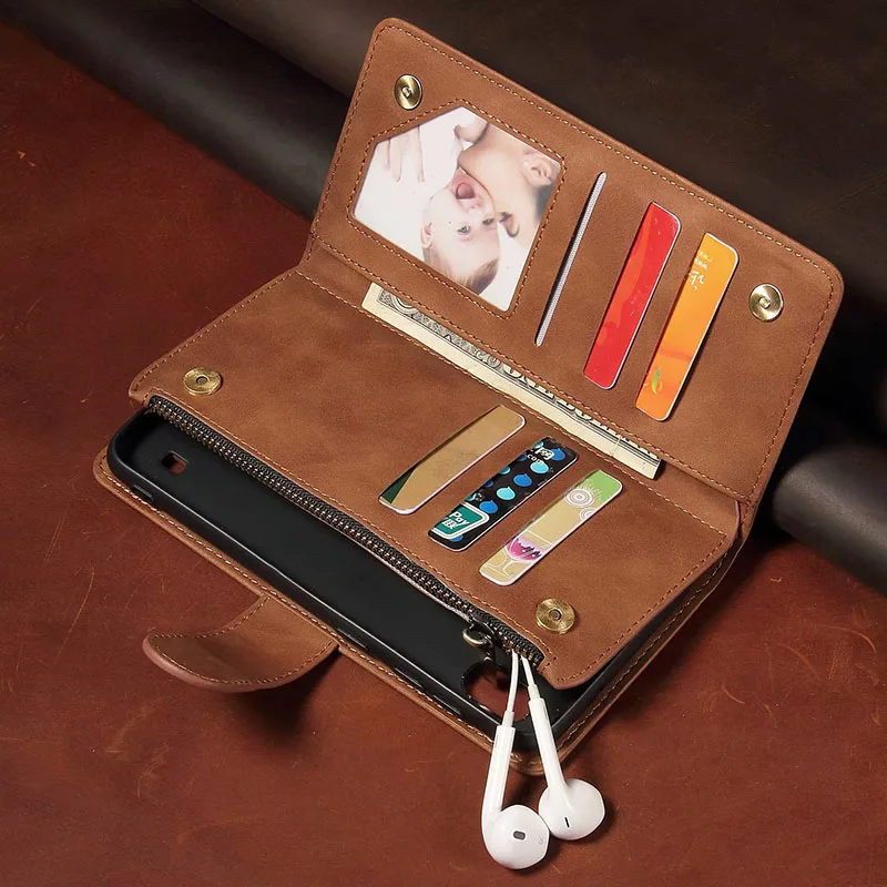 Luxury Leather Wallet For Alcatel 3X/5058Y/5058A/5058T/5058I/5058J/ Case Magnetic Flip Wallet Card Stand Cover Mobile