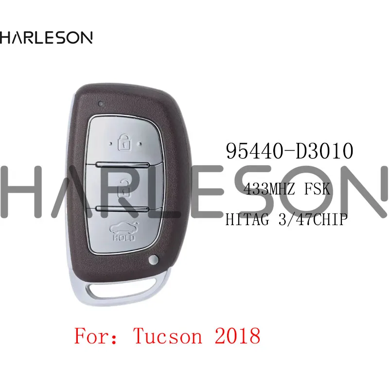 

95443-D3010 433MHz ID47 Smart Car Key Keyless Fob For Hyundai Tucson 2018 P/N: 95440-D3010