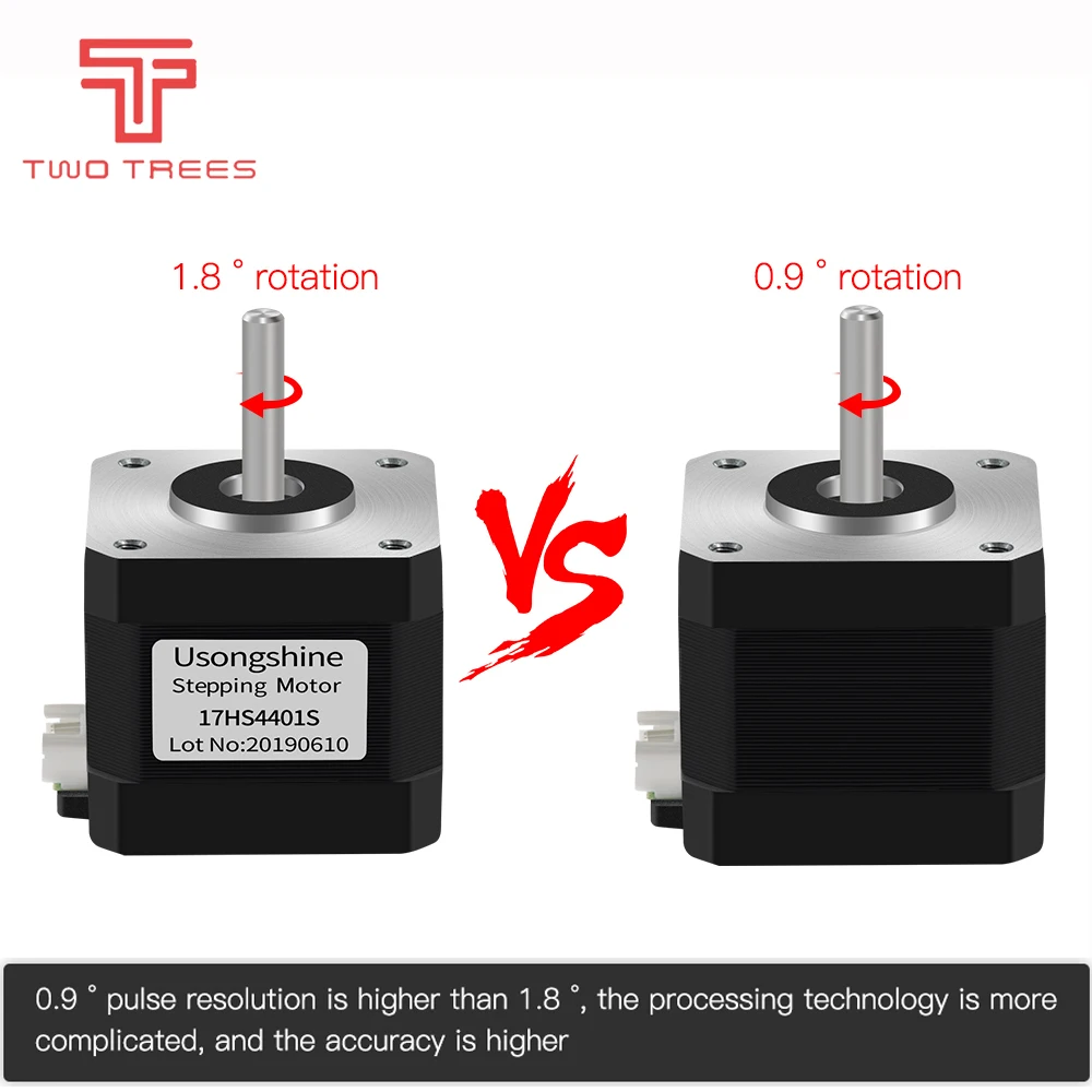 Nema17 Stepper Motor 42 motor Nema 17 motor 42BYGH 1.3A 38mm 17HS4401 17HS4401S Pulse value 0.9 motor 4-lead for 3D printer CNC