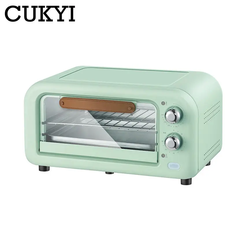 

CUKYI Mini Multifunctional Bake Oven 12L Household cookies Cake Chicken Pizza Crepe Baking Machine Household Electric ovens