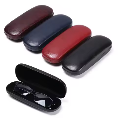 1PC Woman Hard Frame Sunglasses Reading Glasses Case PU Pearlescent Glasses Box Men Eyewear Cases Eyewear Protector